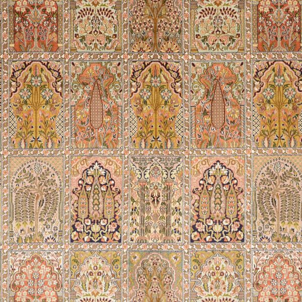 Kashmir Oriental Rug 250 × 318 cm, Silk, hand-knotted — view 4 Kashmir Oriental Rug 250 × 318 cm, Silk, hand-knotted — view 4