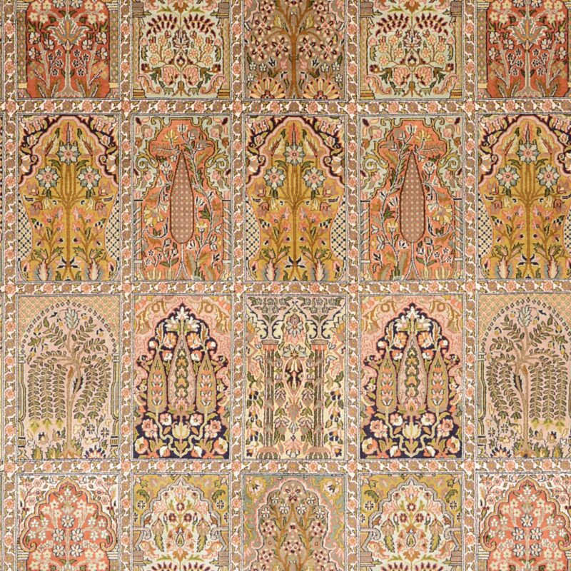 Kashmir Oriental Rug 250 × 318 cm, Silk, hand-knotted — view 4 Kashmir Oriental Rug 250 × 318 cm, Silk, hand-knotted — view 4