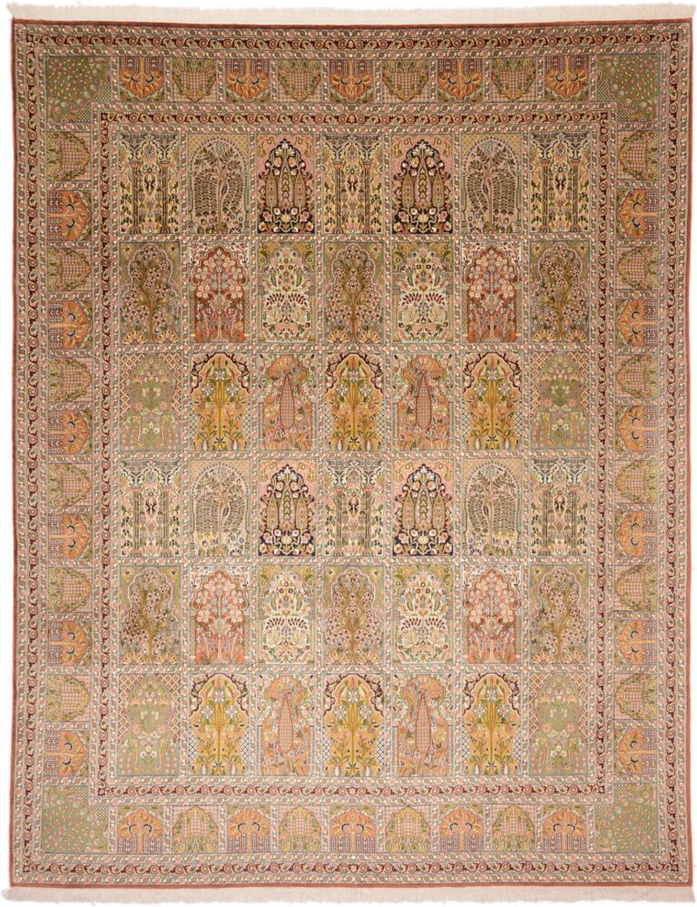 Kashmir Oriental Rug 250 × 318 cm, Silk, hand-knotted