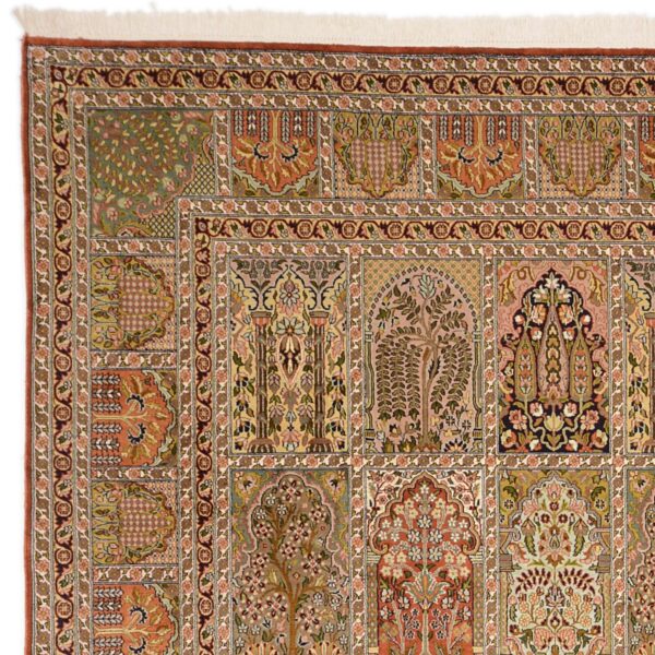 Kashmir Oriental Rug 250 × 318 cm, Silk, hand-knotted — view 5 Kashmir Oriental Rug 250 × 318 cm, Silk, hand-knotted — view 5