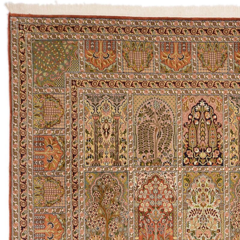 Kashmir Oriental Rug 250 × 318 cm, Silk, hand-knotted — view 5 Kashmir Oriental Rug 250 × 318 cm, Silk, hand-knotted — view 5