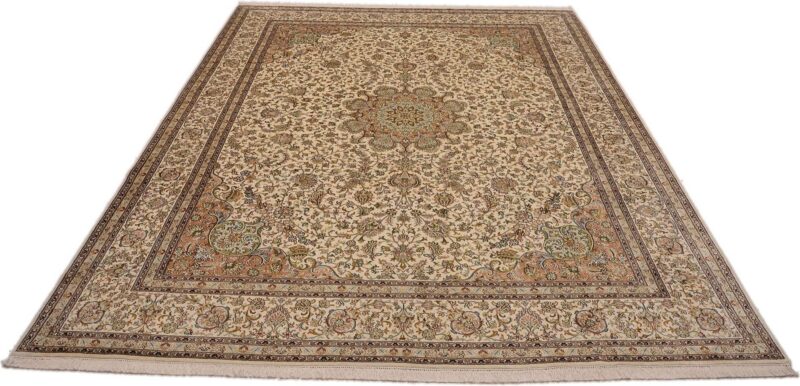 Kashmir Oriental Rug 254 × 344 cm, Silk, hand-knotted, Indian — view 2