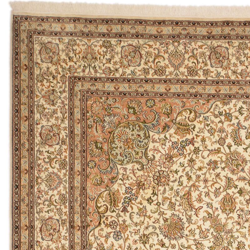 Kashmir Oriental Rug 254 × 344 cm, Silk, hand-knotted, Indian — view 5