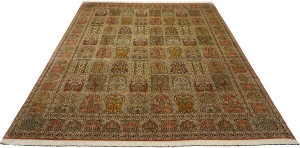 Kashmir Oriental Rug 267 × 354 cm, Silk, hand-knotted — view 2 Kashmir Oriental Rug 267 × 354 cm, Silk, hand-knotted — view 2