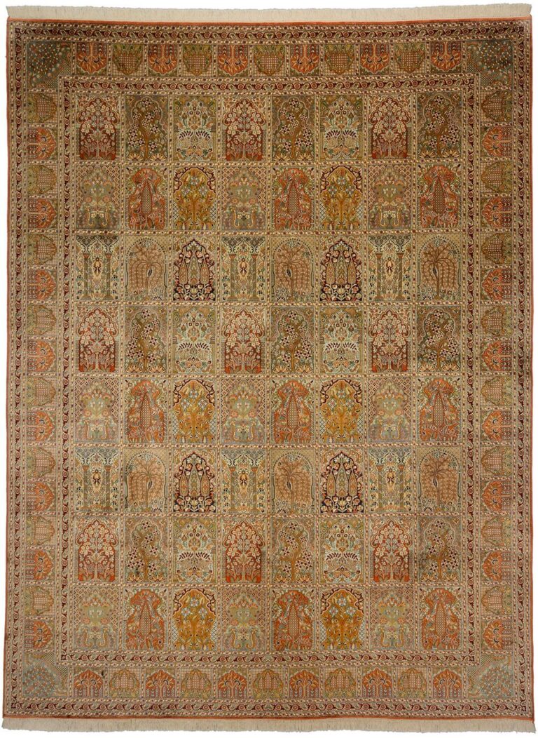 Kashmir Oriental Rug 267 × 354 cm, Silk, hand-knotted