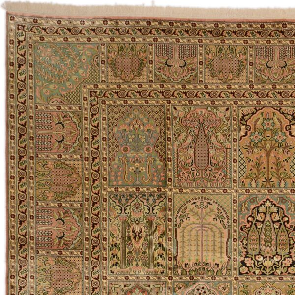 Kashmir Oriental Rug 276 × 361 cm, Silk, White/Beige, hand-knotted — view 6