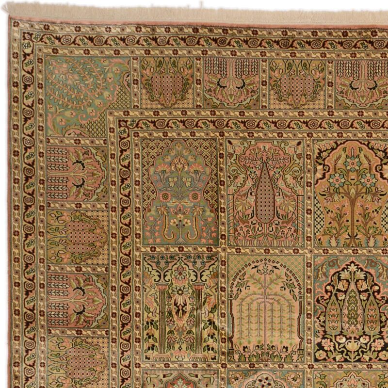 Kashmir Oriental Rug 276 × 361 cm, Silk, White/Beige, hand-knotted — view 6