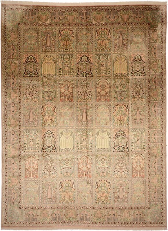 Kashmir Oriental Rug 276 × 371 cm, Silk, hand-knotted