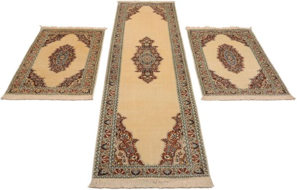 Kashmir Oriental Rug 77 × 328 cm, Silk, hand-knotted, silky — view 2