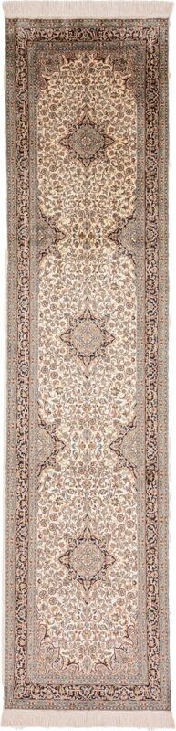 Kashmir Oriental Rug 78 × 322 cm, Silk, hand-knotted