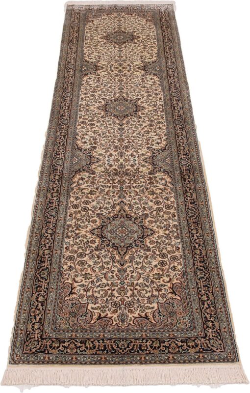 Kashmir Oriental Rug 78 × 322 cm, Silk, hand-knotted — view 2