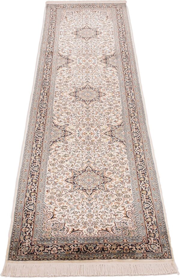 Kashmir Oriental Rug 78 × 322 cm, Silk, hand-knotted — view 3