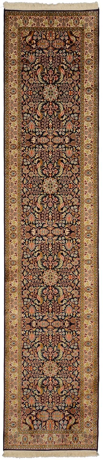 Kashmir Oriental Rug 79 × 366 cm, Silk, hand-knotted Kashmir Oriental Rug 79 × 366 cm, Silk, hand-knotted