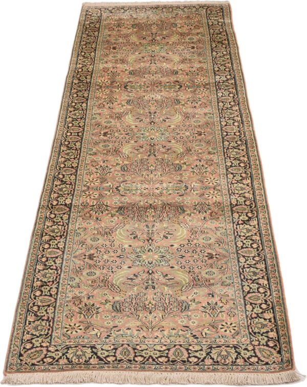 Kashmir Oriental Rug 83 × 308 cm, Silk, hand-knotted — view 2