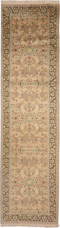 Kashmir Oriental Rug 83 × 308 cm, Silk, hand-knotted
