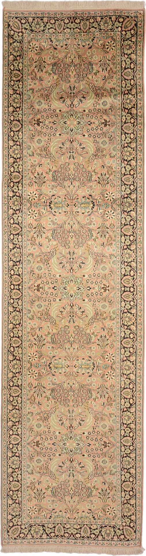 Kashmir Oriental Rug 83 × 308 cm, Silk, hand-knotted