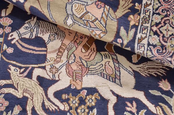 Kashmir Oriental Rug 85 × 310 cm, Silk, hand-knotted — view 5