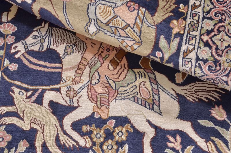Kashmir Oriental Rug 85 × 310 cm, Silk, hand-knotted — view 5