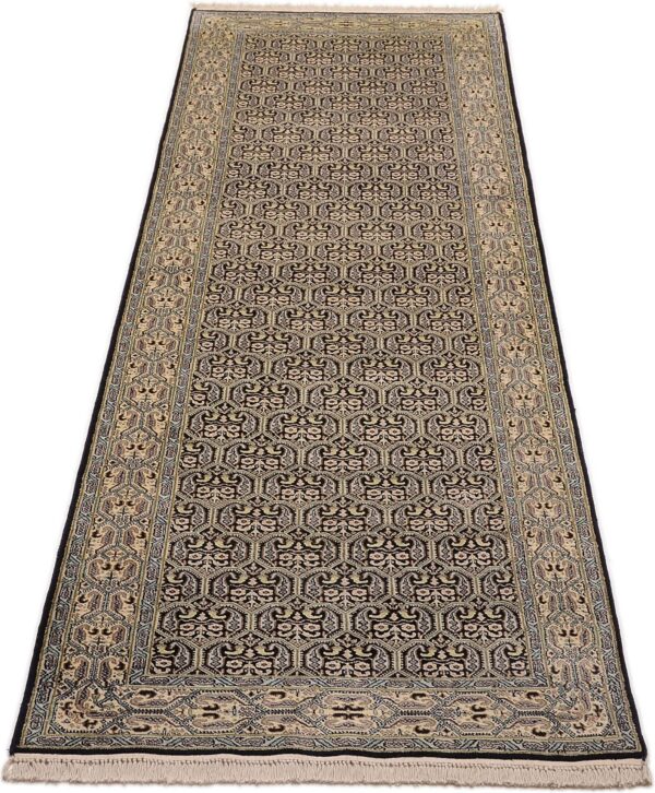 Kashmir Oriental Rug 93 × 295 cm, Silk, hand-knotted, fine — view 2
