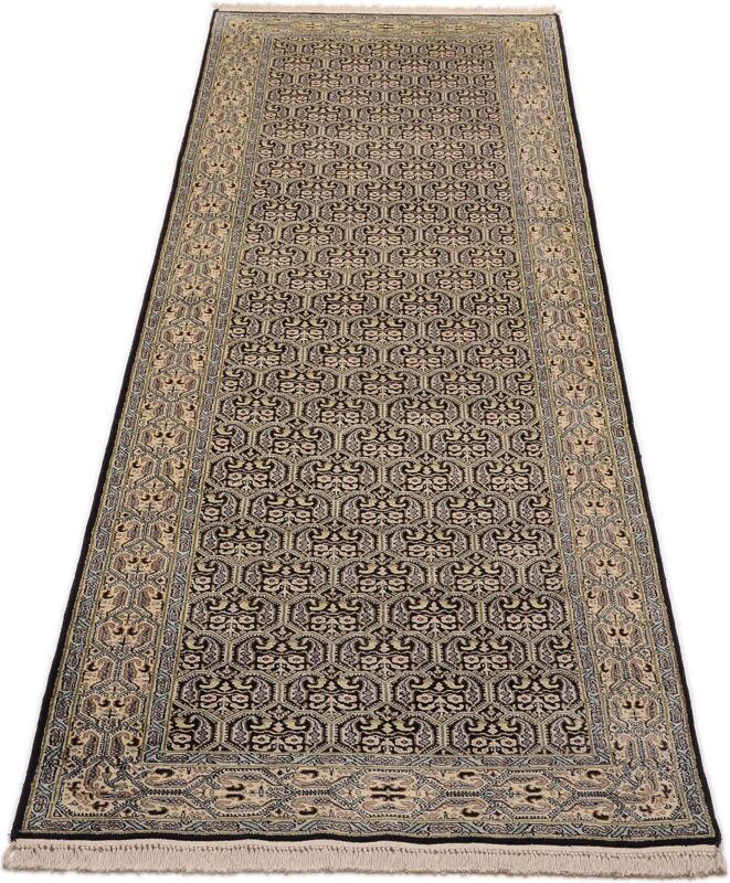 Kashmir Oriental Rug 93 × 295 cm, Silk, hand-knotted, fine — view 2