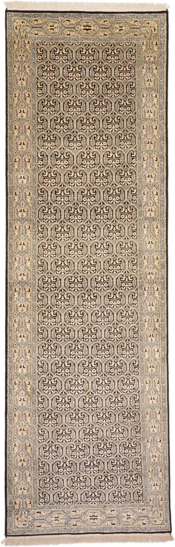 Kashmir Oriental Rug 93 × 295 cm, Silk, hand-knotted, fine