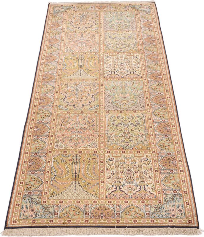 Kashmir Oriental Rug 94 × 272 cm, Silk, hand-knotted — view 3