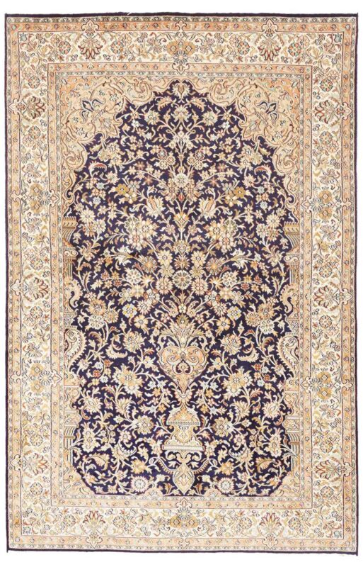 Kashmir Oriental Rug 122 × 189 cm, Silk, hand-knotted