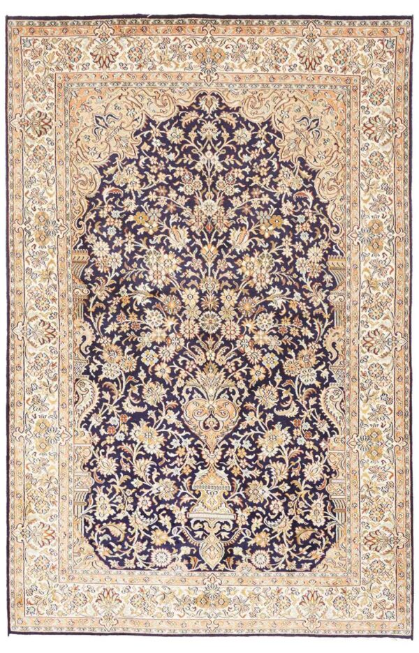 Kashmir Oriental Rug 122 × 189 cm, Silk, hand-knotted