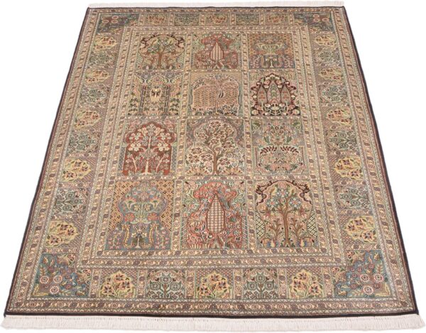Kashmir Oriental Rug 130 × 196 cm, Silk, hand-knotted — view 2