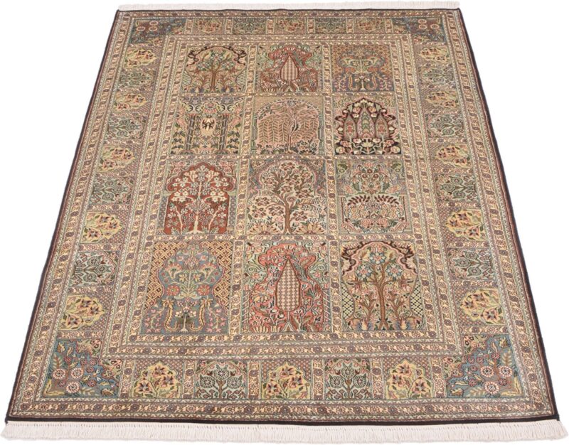Kashmir Oriental Rug 130 × 196 cm, Silk, hand-knotted — view 2
