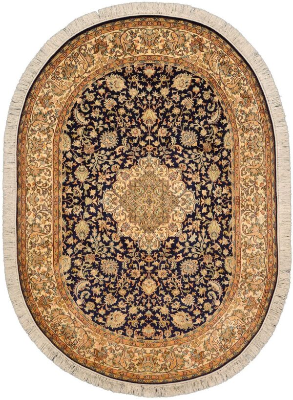 Kashmir Oriental Rug 150 × 214 cm, Silk, hand-knotted Kashmir Oriental Rug 150 × 214 cm, Silk, hand-knotted