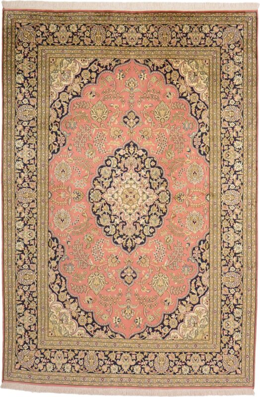 Kashmir Oriental Rug 151 × 223 cm, Silk, hand-knotted