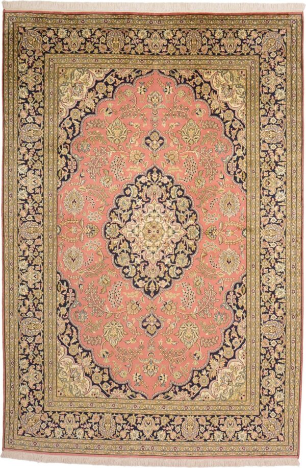 Kashmir Oriental Rug 151 × 223 cm, Silk, hand-knotted