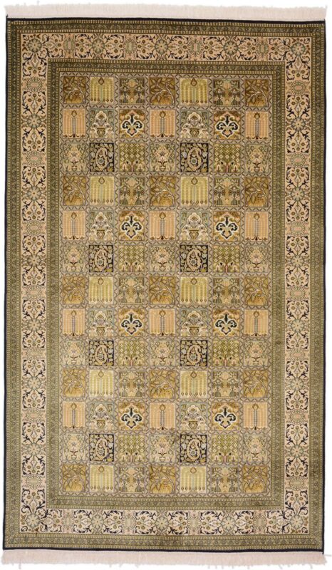 Kashmir Oriental Rug 153 × 255 cm, Silk, hand-knotted, pastel