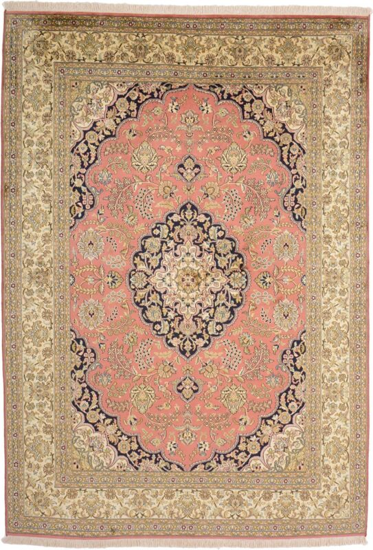 Kashmir Oriental Rug 154 × 221 cm, Silk, hand-knotted