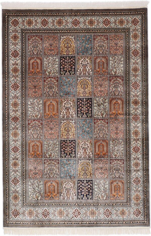 Kashmir Oriental Rug 162 × 241 cm, Silk, hand-knotted