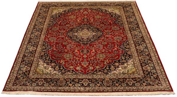 Kashmir Oriental Rug 168 × 244 cm, Silk, hand-knotted — view 2 Kashmir Oriental Rug 168 × 244 cm, Silk, hand-knotted — view 2