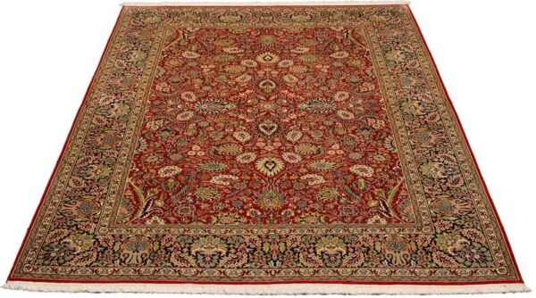 Kashmir Oriental Rug 170 × 249 cm, Silk, hand-knotted, pastel — view 2 Kashmir Oriental Rug 170 × 249 cm, Silk, hand-knotted, pastel — view 2
