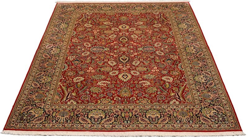 Kashmir Oriental Rug 170 × 249 cm, Silk, hand-knotted, pastel — view 2 Kashmir Oriental Rug 170 × 249 cm, Silk, hand-knotted, pastel — view 2