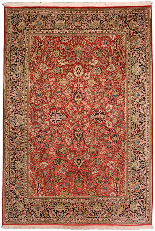 Kashmir Oriental Rug 170 × 249 cm, Silk, hand-knotted, pastel Kashmir Oriental Rug 170 × 249 cm, Silk, hand-knotted, pastel