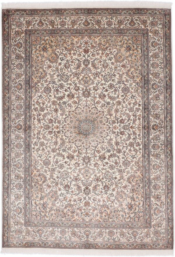 Kashmir Oriental Rug 171 × 243 cm, Silk, hand-knotted, pastel Kashmir Oriental Rug 171 × 243 cm, Silk, hand-knotted, pastel