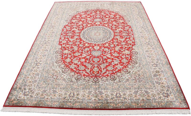 Kashmir Oriental Rug 173 × 249 cm, Silk, hand-knotted, pastel — view 2