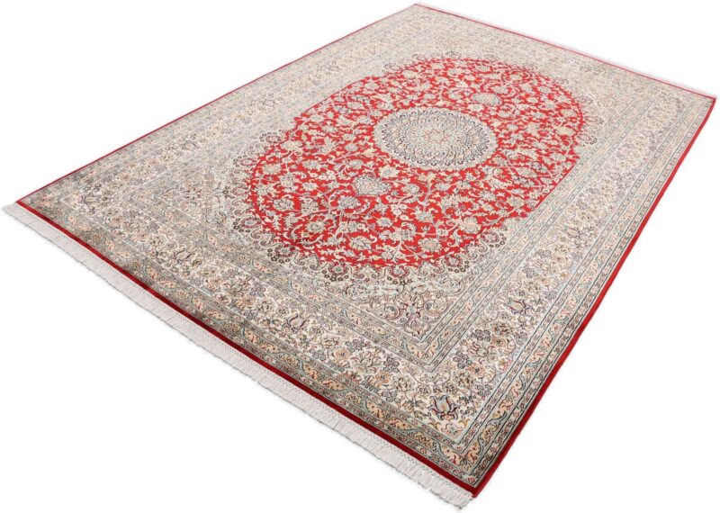 Kashmir Oriental Rug 173 × 249 cm, Silk, hand-knotted, pastel — view 3