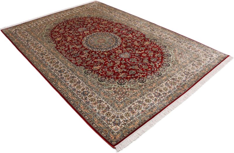 Kashmir Oriental Rug 173 × 249 cm, Silk, hand-knotted, pastel — view 4
