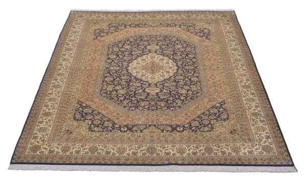Kashmir Oriental Rug 173 × 251 cm, Silk, hand-knotted, pastel — view 2