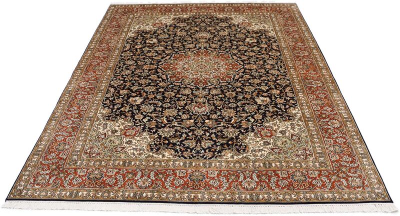 Kashmir Oriental Rug 175 × 245 cm, Silk, hand-knotted — view 7