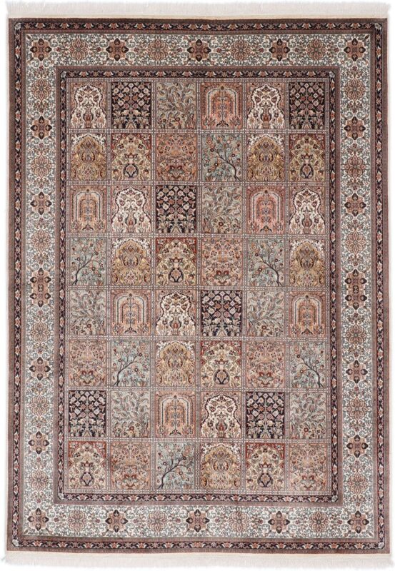 Kashmir Oriental Rug 175 × 246 cm, Silk, hand-knotted