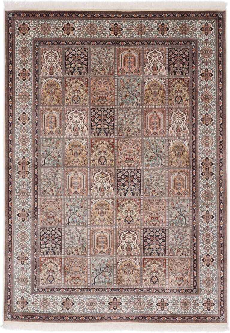 Kashmir Oriental Rug 175 × 246 cm, Silk, hand-knotted