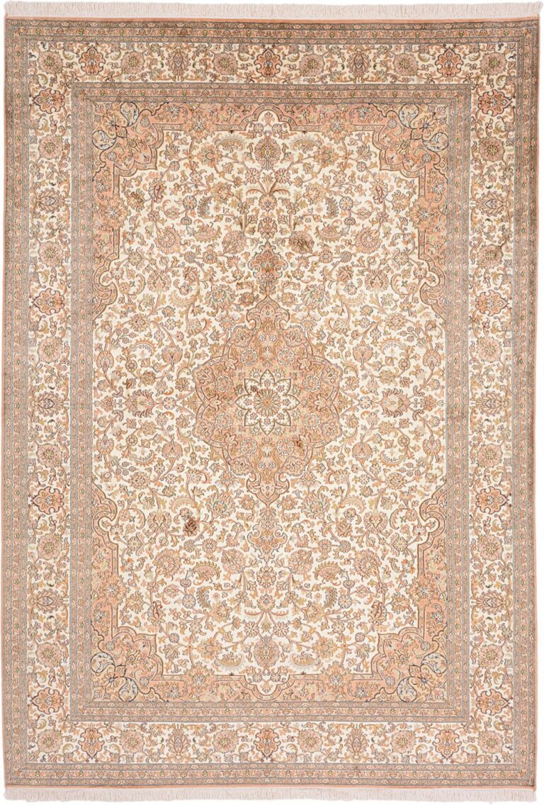 Kashmir Oriental Rug 175 × 251 cm, Silk, hand-knotted