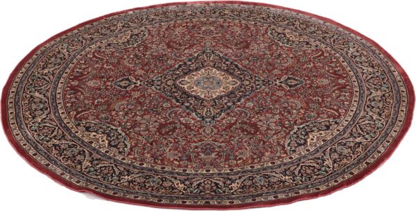Kashmir Oriental Rug 180 × 180 cm, Silk, hand-knotted — view 2 Kashmir Oriental Rug 180 × 180 cm, Silk, hand-knotted — view 2